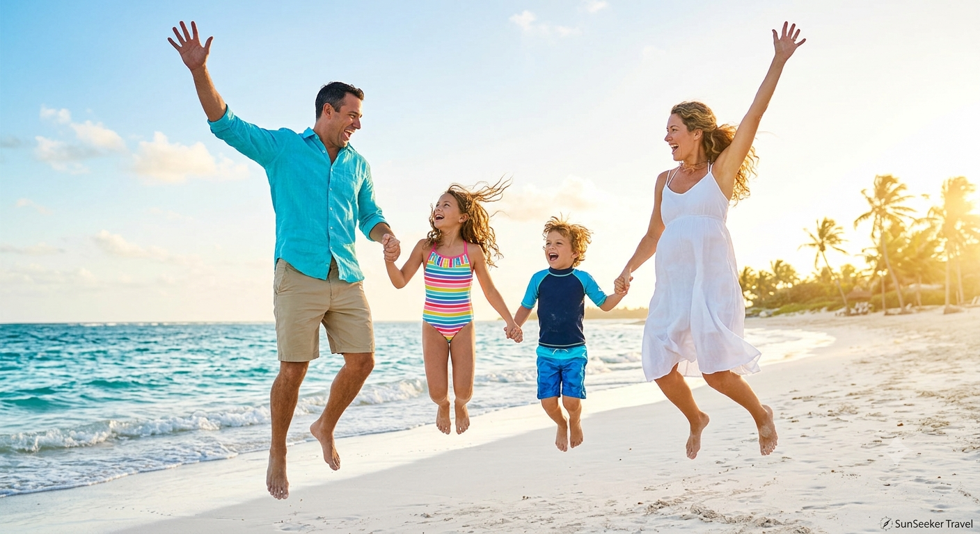 Familie im Urlaub