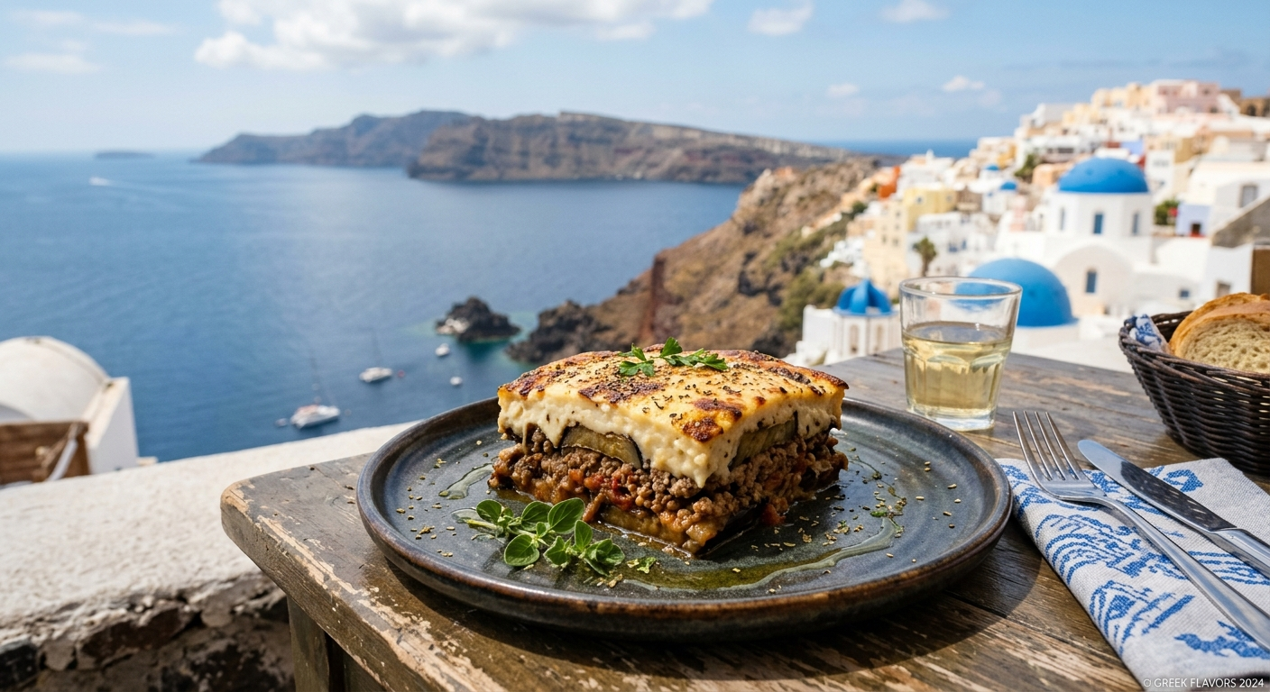 Griechische Moussaka mit Auberginen und Béchamel