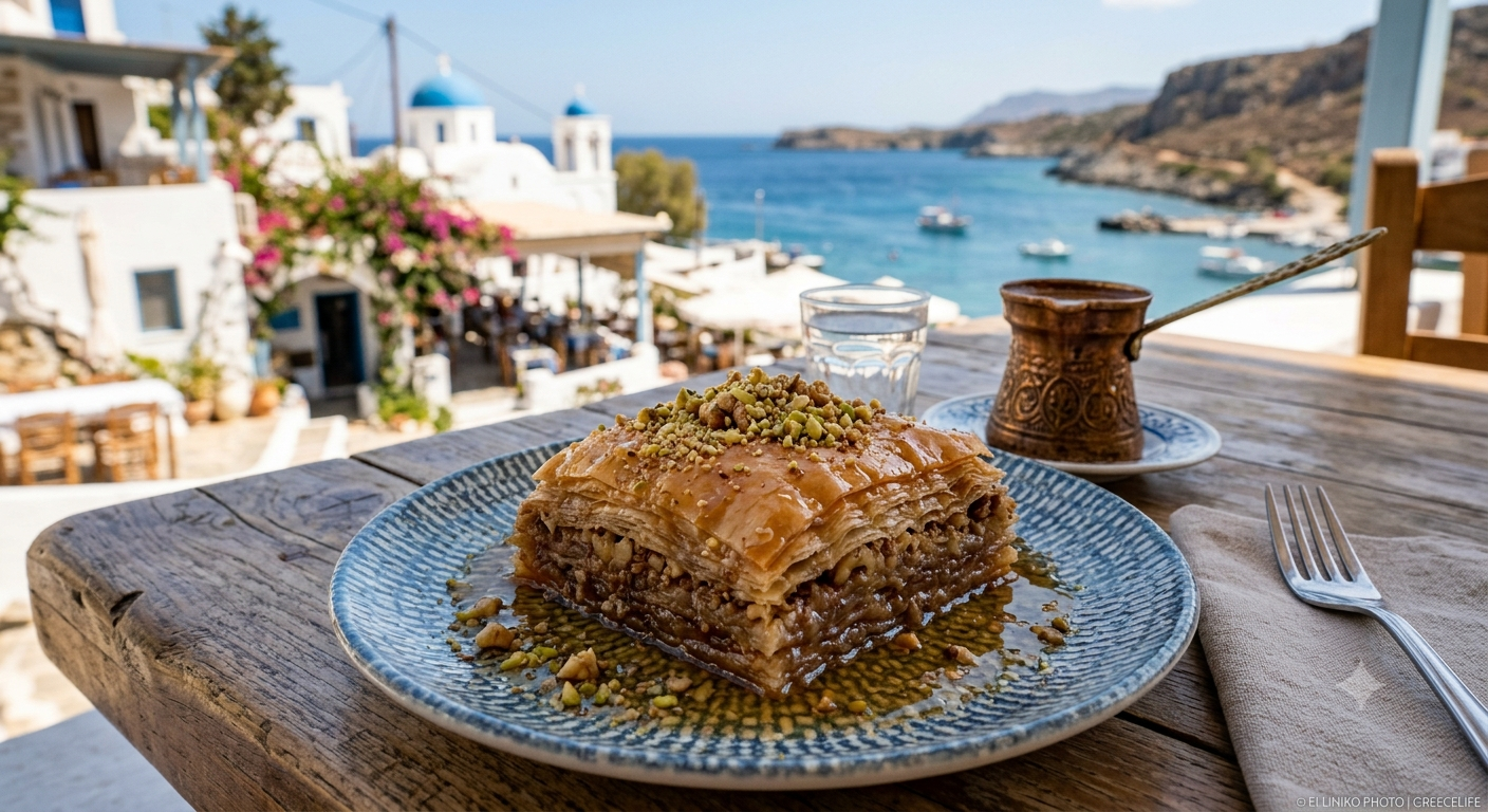 Baklava mit Nüssen und Honig