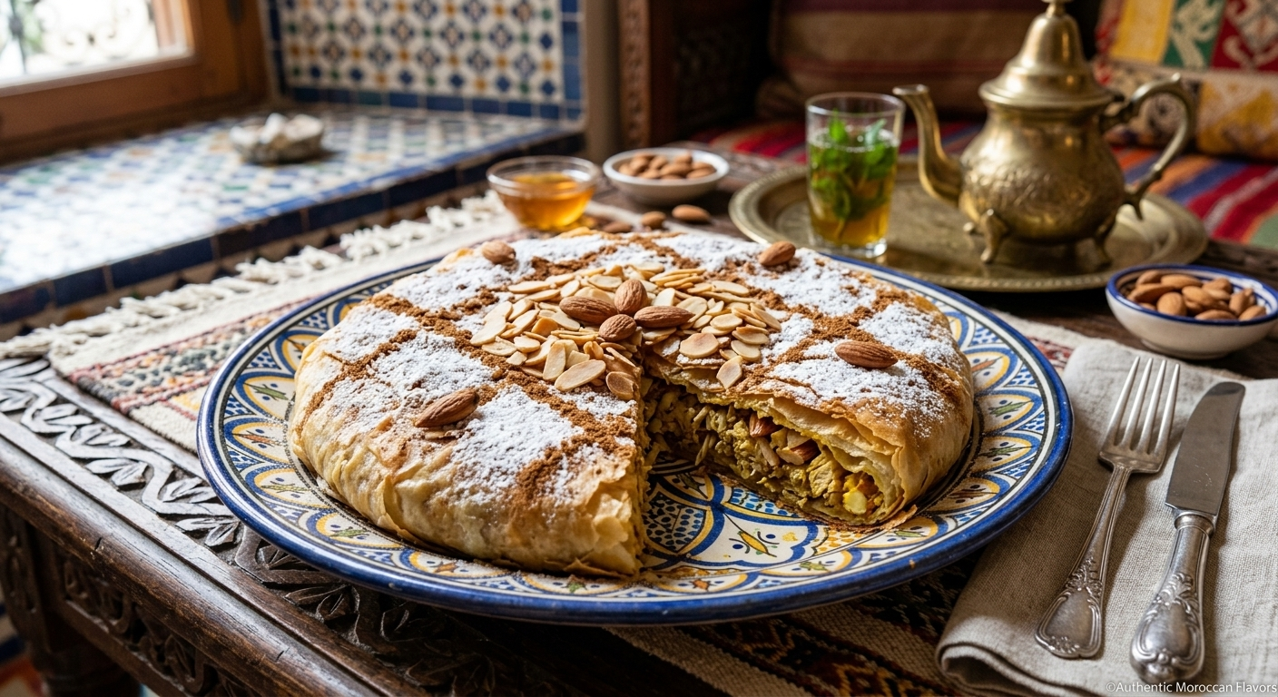 Marokkanische Pastilla mit Mandeln und Zimt