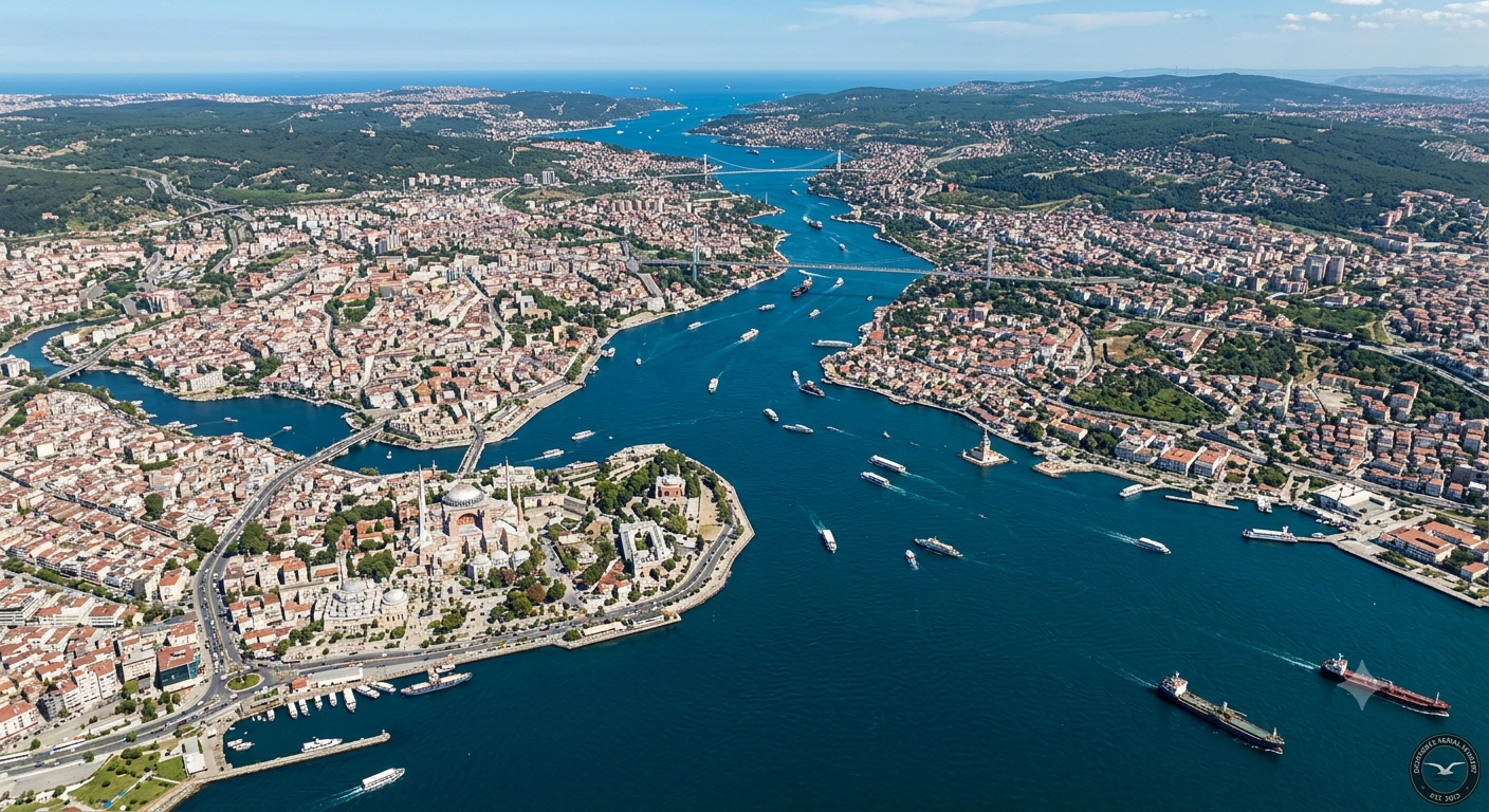 Bosporus mit Leanderturm und Istanbul